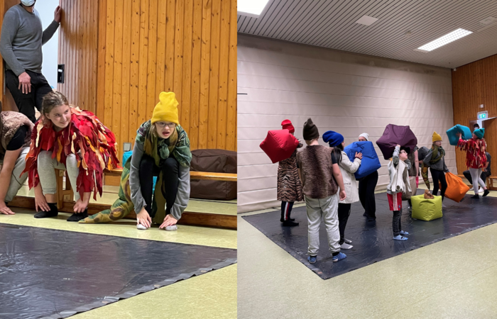 Schüler*innen auf der Bühne